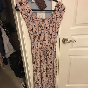 ONLY WORN TWICE. FLORAL MAXI OFF THE SHOULDER
